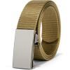imageBOSTANTEN Ratchet Web Belt Men Nylon Golf Adjustable Work Mens Belt with Casual Pants006gun  Yellow