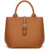 imageBOSTANTEN Satchel Bag for Women Adjustable Shape 3Way Carry Convertible Vegan Leather Tote for Work TravelBrown