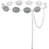 imageBOSTANTEN Western Metal Waist Chain Belt for Women Cowgirl Boho Turquoise Belts for Dress Jeans Country Concert Outfit001disc Vintage Silver