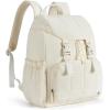 imageBOSTANTEN Womens Puffer Backpack Versatile College Laptop Backpack with RFID Pocket Water Resistant Casual Travel Daypack BlackBeige