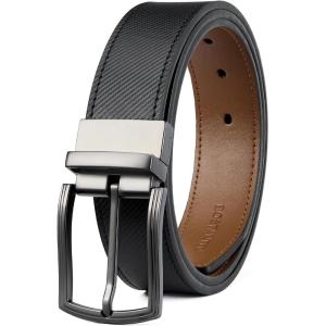 imageBOSTANTEN Belt Men Leather Reversible Belts for Men 1 38quot for Casual Golf Dress Pants TwoinOne Belt Gift008verticalblackBrown