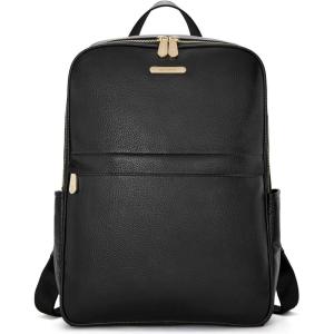 imageBOSTANTEN Genuine Leather 156 inch Laptop Backpack Purse for Women College Casual Backpack Travel Bag1black