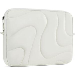 imageBOSTANTEN Laptop Case for MacBook Air 13 Inch M3 2024 Protective Case Quilted Puffy Laptop Sleeve for 13 Inch DellHPASUSMicrosoftBbeige