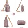 imageBOSTANTEN Sling Bag for Women Leather Crossbody Bag Vintage Cross Body Purse for Travel with Guitar Strap Bohemian StylePurple