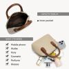 imageBOSTANTEN Small Crossbody Bag Mini Purses for Women Trendy Cute Vegan Leather Satchel Handbag with Detachable Shoulder StrapApricot