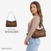 imageBOSTANTEN Shoulder Bag for Women Vegan Leather Hobo Bag Trendy Handbags Designer Winter Fall Purses with Adjustable StrapBrown
