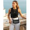 imageBOSTANTEN Small Black Purse for Women Vegan Leather Hobo Bag Fall Winter Purse Shoulder Crossbody Bag with Adjustable StrapBlack