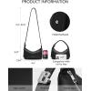 imageBOSTANTEN Small Black Purse for Women Vegan Leather Hobo Bag Fall Winter Purse Shoulder Crossbody Bag with Adjustable StrapBlack