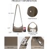 imageBOSTANTEN Small Black Purse for Women Vegan Leather Hobo Bag Fall Winter Purse Shoulder Crossbody Bag with Adjustable StrapGray