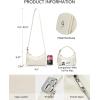 imageBOSTANTEN Small Black Purse for Women Vegan Leather Hobo Bag Fall Winter Purse Shoulder Crossbody Bag with Adjustable StrapWhite