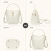 imageBOSTANTEN Small Bucket Bag for Women Crossbody Bags Trendy Vegan Leather Shoulder Purses Designer Ladies HandbagsWhite