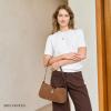 imageBOSTANTEN Shoulder Bag for Women Suede Purses Vegan Leather Hobo Handbag with Adjustable Strap for WinterCoffee