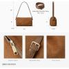 imageBOSTANTEN Suede Purses for Women Small Crossbody Bag Vintage Shoulder Handbags with Adjustable Strap for WinterBrown