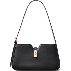 imageBOSTANTEN Shoulder Bag for Women Suede Purses Vegan Leather Hobo Handbag with Adjustable Strap for WinterBlack