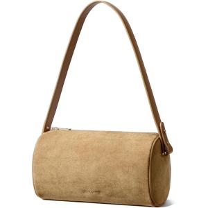 imageBOSTANTEN Suede Purses for Women Small Crossbody Bag Vintage Shoulder Handbags with Adjustable Strap for WinterBeige
