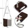 imageBOSTANTEN Crossbody Bags for Women Trendy Vegan Leather Hobo Purses Shoulder Handbags With Wide Shoulder StrapSuede Coffee