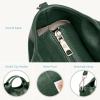 imageBOSTANTEN Small Vegan Leather Purses for Women Ladies Handbag Top Handle Satchel Crossbody Bag Detachable Shoulder StrapDark Green