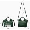 imageBOSTANTEN Small Vegan Leather Purses for Women Ladies Handbag Top Handle Satchel Crossbody Bag Detachable Shoulder StrapDark Green