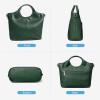 imageBOSTANTEN Small Vegan Leather Purses for Women Ladies Handbag Top Handle Satchel Crossbody Bag Detachable Shoulder StrapDark Green