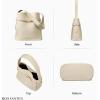 imageBOSTANTEN Bucket Bag Soft Vegan Leather Purses for Women Trendy Shoulder Handbags with Separate PouchBeige Apricot
