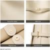 imageBOSTANTEN Bucket Bag Soft Vegan Leather Purses for Women Trendy Shoulder Handbags with Separate PouchBeige Apricot
