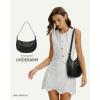 imageBOSTANTEN Purses for Women Crescent Crossbody Bag Vegan Leather Shoulder Hobo Handbag Adjustable StrapLarge Black