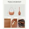 imageBOSTANTEN Purses for Women Crescent Crossbody Bag Vegan Leather Shoulder Hobo Handbag Adjustable StrapLarge Brown