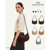 imageBOSTANTEN Purses for Women Crescent Crossbody Bag Vegan Leather Shoulder Hobo Handbag Adjustable StrapRegular Suede Coffee