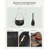 imageBOSTANTEN Purses for Women Crescent Crossbody Bag Vegan Leather Shoulder Hobo Handbag Adjustable StrapSmall Black