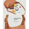 imageBOSTANTEN Purses for Women Crescent Crossbody Bag Vegan Leather Shoulder Hobo Handbag Adjustable StrapSmall Brown