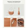imageBOSTANTEN Purses for Women Crescent Crossbody Bag Vegan Leather Shoulder Hobo Handbag Adjustable StrapSmall Brown
