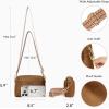 imageBOSTANTEN Small Crossbody Purse for Women Triple Zip Cell Phone Leather Handbag with Colored Shoulder StrapSuede Brown
