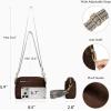 imageBOSTANTEN Small Crossbody Purse for Women Triple Zip Cell Phone Leather Handbag with Colored Shoulder StrapSuede Coffee