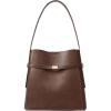 imageBOSTANTEN Bucket Bag Soft Vegan Leather Purses for Women Trendy Shoulder Handbags with Separate PouchDark Coffee