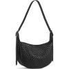 imageBOSTANTEN Purses for Women Crescent Crossbody Bag Vegan Leather Shoulder Hobo Handbag Adjustable StrapSmall Black