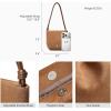 imageBOSTANTEN Small Crossbody Bags for Women Suede Leather Mini Cell Phone Cross Body Purses for Everyday UseCamel