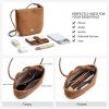 imageBOSTANTEN Small Crossbody Bags for Women Suede Leather Mini Cell Phone Cross Body Purses for Everyday UseCamel