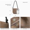 imageBOSTANTEN Small Crossbody Bags for Women Suede Leather Mini Cell Phone Cross Body Purses for Everyday UseLight Grey