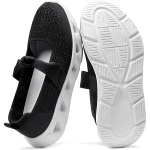 imageBOSTANTEN Comfortable Mary Jane Sneakers for Women  Lightweight amp Breathable Slip On Casual Shoes 2026 Wide Toe Box Cushioned Sole for AllDay WalkingWorkBlack