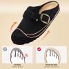 imageBOSTANTEN Clogs for Women Wide Width Comfortable Suede Mules with Soft Footbed and Arch Support Cute Slip On Potato ShoesBlack