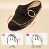 imageBOSTANTEN Clogs for Women Wide Width Comfortable Suede Mules with Soft Footbed and Arch Support Cute Slip On Potato ShoesCoffee