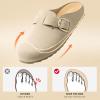 imageBOSTANTEN Clogs for Women Wide Width Comfortable Suede Mules with Soft Footbed and Arch Support Cute Slip On Potato ShoesTaupe