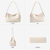 imageBOSTANTEN Shoulder Bag for Women Pebbled Vegan Leather Purses Soft Hobo Handbag Supple Bag for Travel WorkBeige