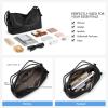 imageBOSTANTEN Shoulder Bag for Women Pebbled Vegan Leather Purses Soft Hobo Handbag Supple Bag for Travel WorkBlack