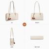 imageBOSTANTEN Shoulder Bag for Women Vegan Leather Purse with Cherry Charm Medium Handbag with Zipper for Daily UseBeige