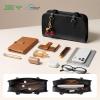 imageBOSTANTEN Shoulder Bag for Women Vegan Leather Purse with Cherry Charm Medium Handbag with Zipper for Daily UseBlack