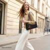 imageBOSTANTEN Shoulder Bag for Women Vegan Leather Purse with Cherry Charm Medium Handbag with Zipper for Daily UseBlack