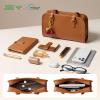 imageBOSTANTEN Shoulder Bag for Women Vegan Leather Purse with Cherry Charm Medium Handbag with Zipper for Daily UseBrown
