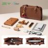 imageBOSTANTEN Shoulder Bag for Women Vegan Leather Purse with Cherry Charm Medium Handbag with Zipper for Daily UseCoffee