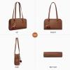 imageBOSTANTEN Shoulder Bag for Women Vegan Leather Purse with Cherry Charm Medium Handbag with Zipper for Daily UseCoffee